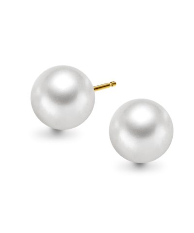 Øredobber i gull med kultiverte fvp