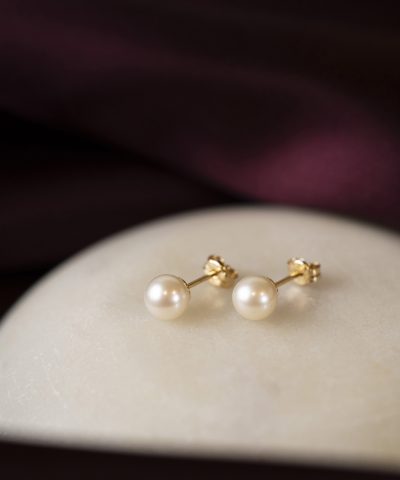 Alternative view of Øredobber i gull med kultiverte fvp