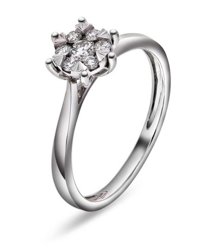 Ring i gull med diamant 0,25 ct WP