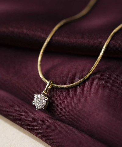 Alternative view of Anheng i gull med diamant 0,15 ct WP