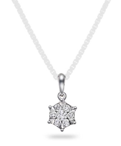 Anheng i gull med diamant 0,15 ct WP