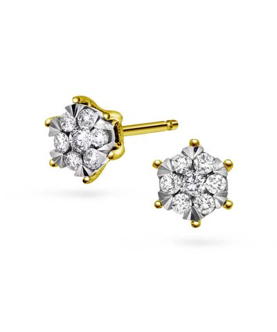 Øredobber i gull med diamanter 0,27 ct W