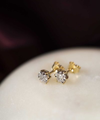 Alternative view of Øredobber i gull med diamanter 0,27 ct W