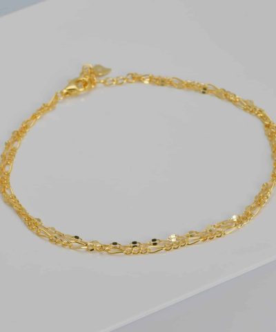 Ankelkjede forgylt 22+3 cm - 2pk