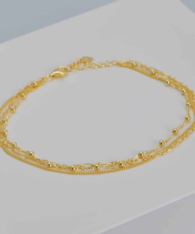 Ankelkjede forgylt 22+3 cm - 2pk