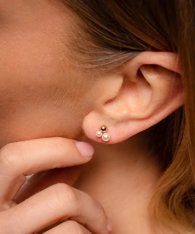 Alternative view of Øredobber i gull med fvp