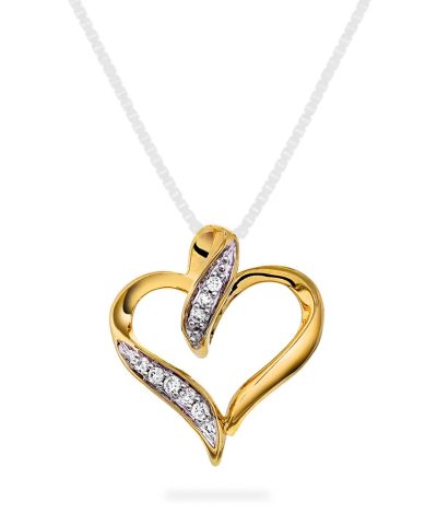 Anheng i gull med diamanter 0,05 ct WP1