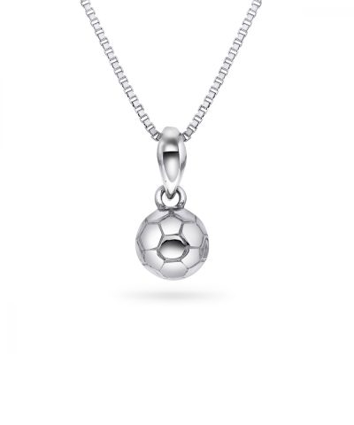 Pia & Per - Halskjede i sølv - Liten fotball