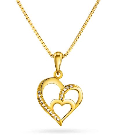 Sølv anheng hjerte cz forg. 