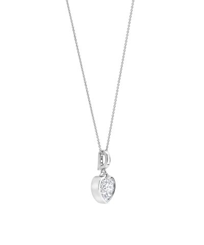 Alternative view of Ti Sento Zirconia Heart Necklace with pendant