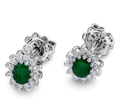 Alexandra ørepynt 0,32ct Wsi Smaragd