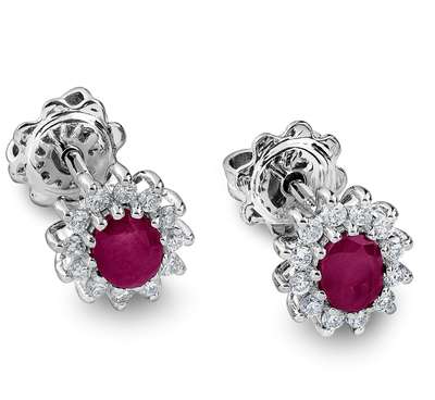 Alexandra ørepynt 0,32ct Wsi Rubin