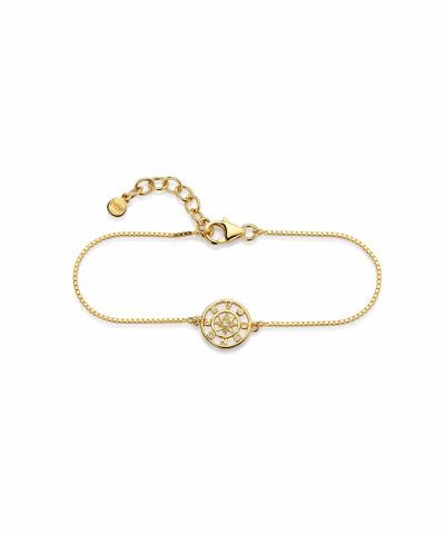 Nora Mørk by Gulldia Forgylt armbånd i sølv m/zirk,16,5+3