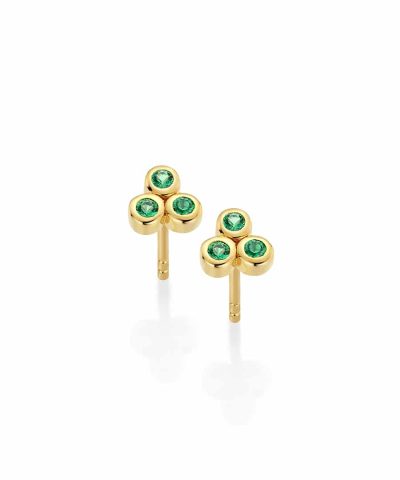 Nora Mørk by Gulldia Forgylt ørepynt i sølv med zirkonia