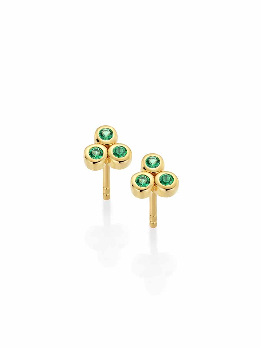 Nora Mørk by Gulldia Forgylt ørepynt i sølv med zirkonia