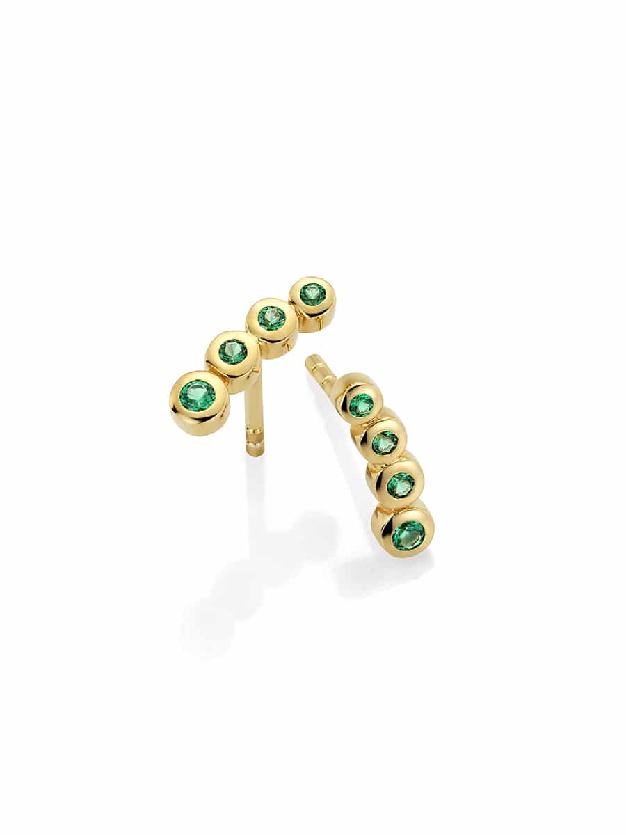 Nora Mørk by Gulldia Forgylt ørepynt i sølv med zirkonia