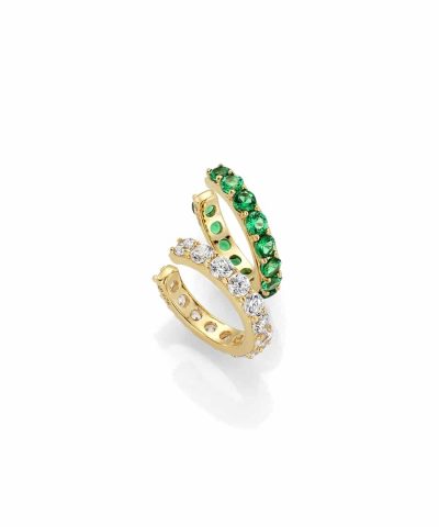 Nora Mørk by Gulldia Forgylte "earcuffs" med zirkonia