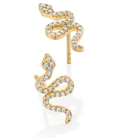 Nora Mørk by Gulldia Forgylt ørepynt i sølv med zirkonia