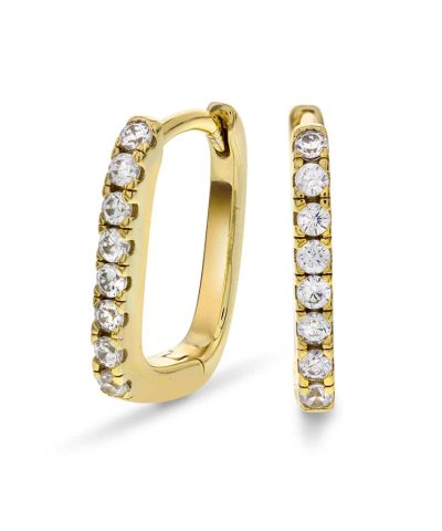 Nora Mørk by Gulldia Øreringer i sølv med hvit zirkonia