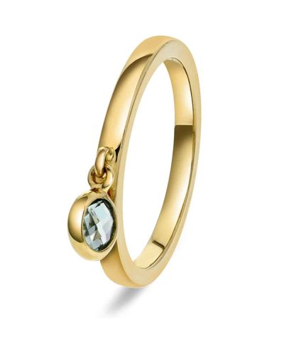 Nora Mørk by Gulldia Ring i sølv med grønn zirkonia