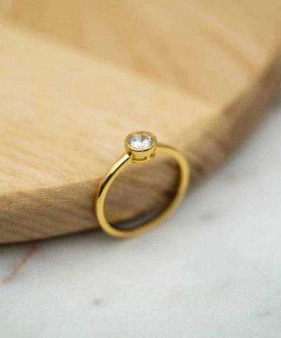 Alternative view of Ring i sølv med zirkonia