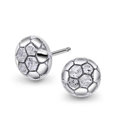 Øredobber i sølv håndball