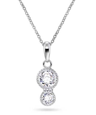 Smykke i sølv med zirkonia