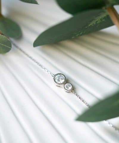 Alternative view of Armbånd i sølv med zirkonia