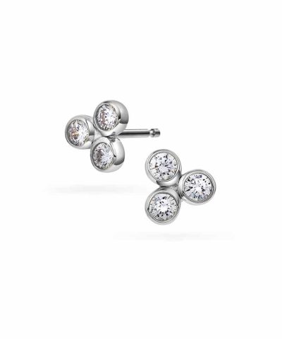 Øredobber i sølv med zirkonia