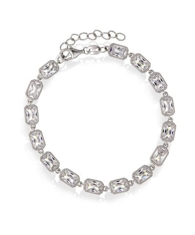 Armbånd i sølv med zirkonia