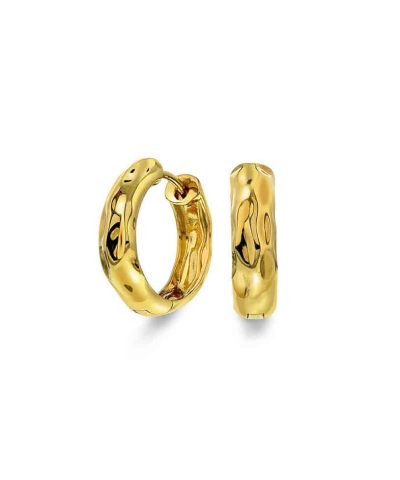 Øreringer i sølv med struktur