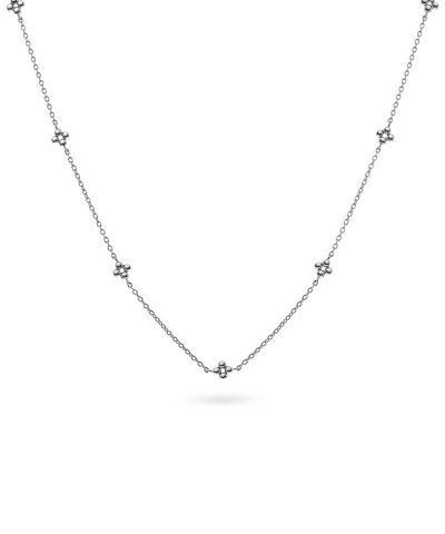 Smykke i sølv, kulekjede blomst