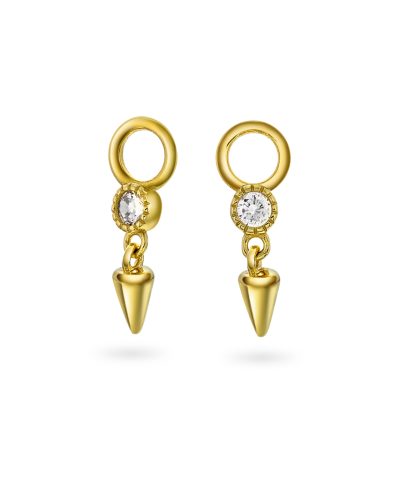 Aim charms i sølv med blank zirkonia