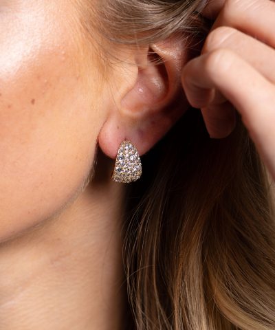 Alternative view of Øredobber i sølv med blank zirkonia