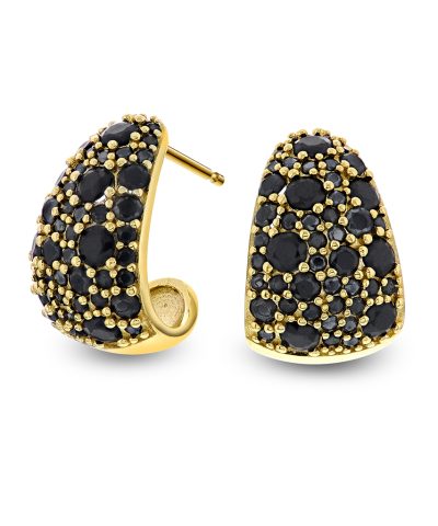 Øredobber i sølv med sort zirkonia