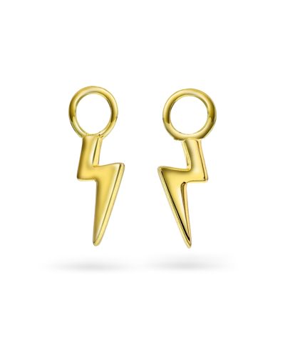 Golden lightening charms i sølv