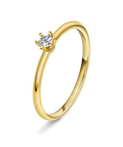 Vida ring i gull med dia 0,07 ct TWSI