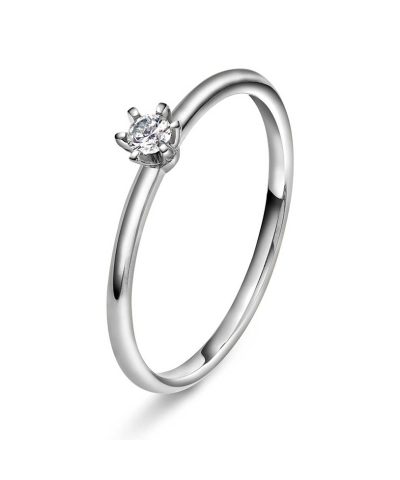 Vida ring i gull med dia 0,07 ct TWSI