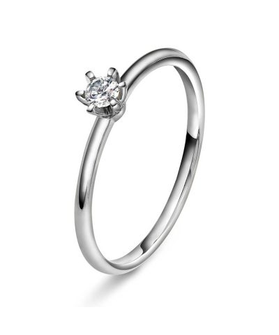 Vida ring i gull med dia 0,10 ct TWSI