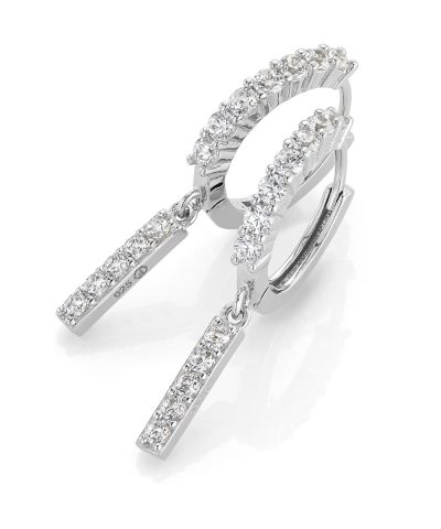 GD Louisa Øreringer i sølv med zirkonia stener