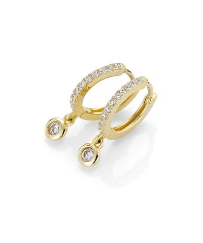 GD Thea Forgylte øreringer i sølv med zirkonia stener