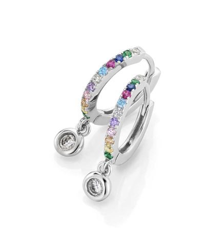 GD Thea Øreringer i sølv med zirkonia stener