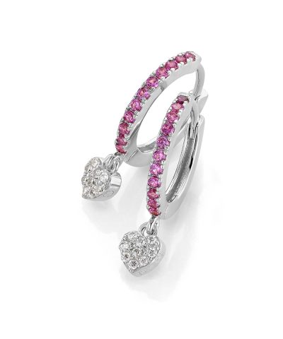 GD Love Øreringer i sølv med zirkonia stener