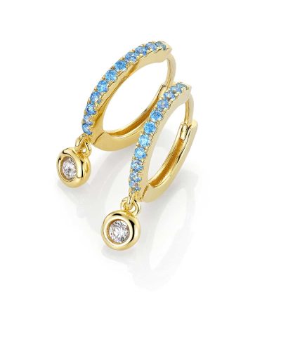 GD Thea Forgylte øreringer i sølv med zirkonia stener