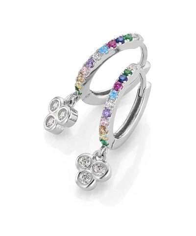 GD Otilie Øreringer i sølv med zirkonia stener