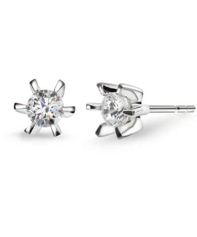 Isabella ørepynt i hvitt gull med diamanter 0.40ct WSI