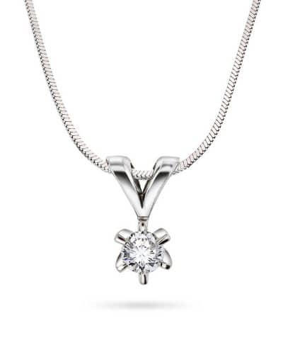 Isabella anheng i hvitt gull med diamant 0.20ct WSI