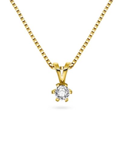 Vida anheng i gull m/dia 0,10 ct TWSI