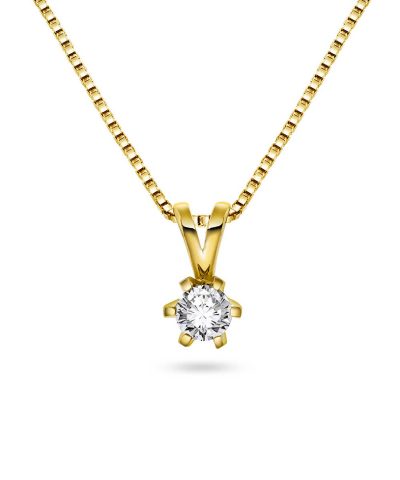 Vida anheng i gull m/dia 0,20 ct TWSI