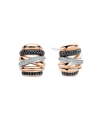 Ti Sento Honeycomb Crossover Earrings